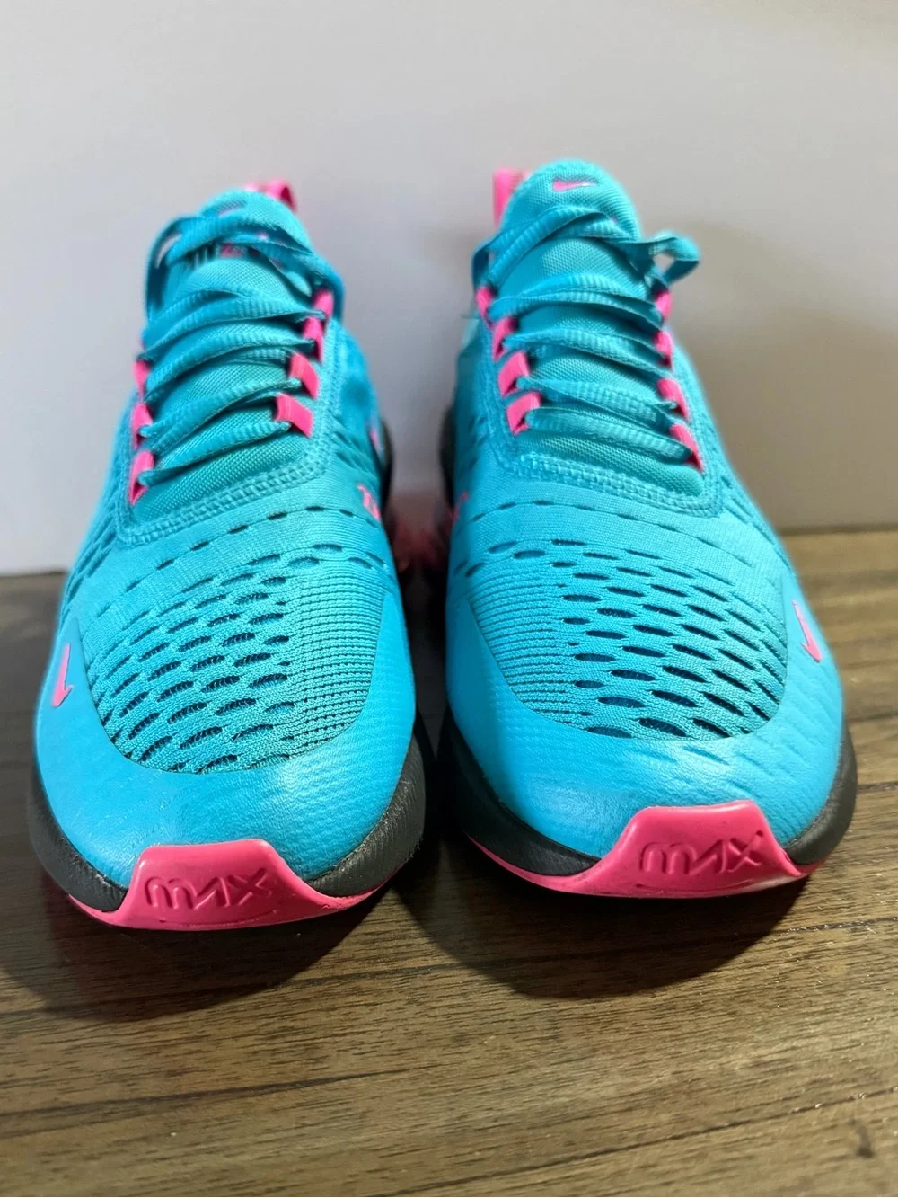 Nike Kids' Turquoise and Pink Air Max 270 Sneakers